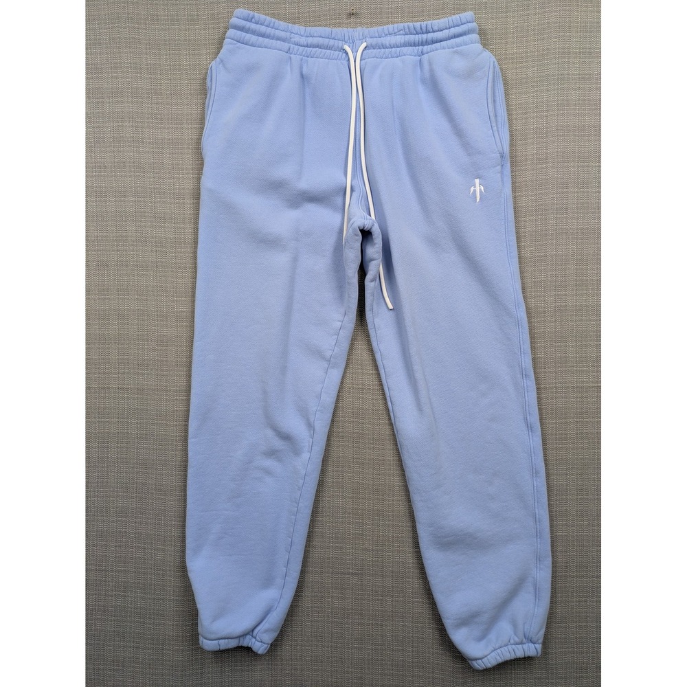 Not A Pipe Dream Pants Mens Medium Blue Fleece Joggers Zip Pocket Lounge
